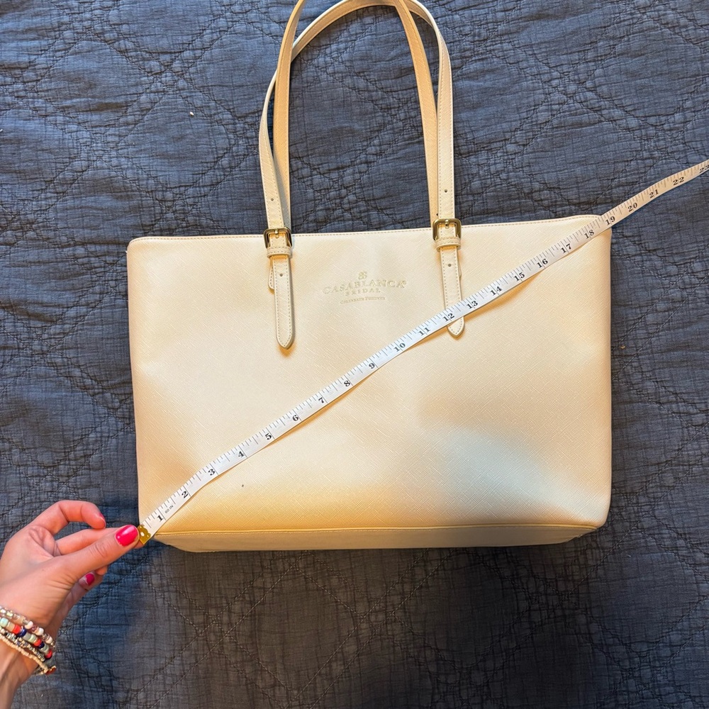 Cream Laptop Tote Bag - Picture 10 of 10